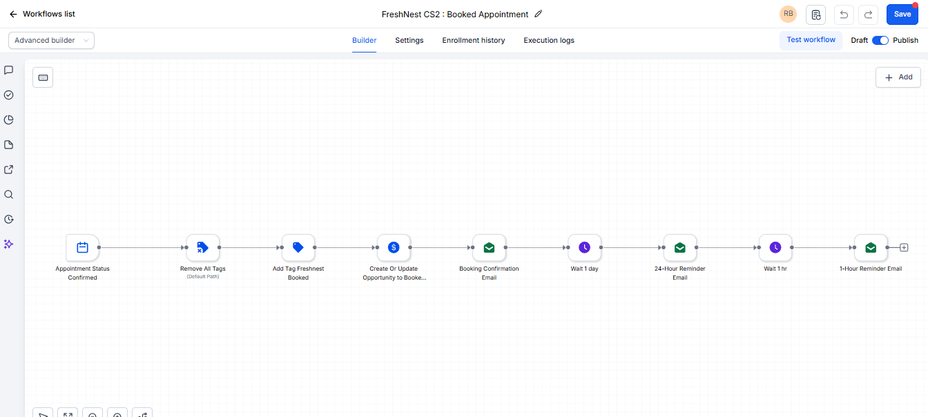 Booked Appointment Workflow